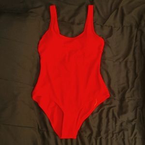 Red One-Piece Swimsuit